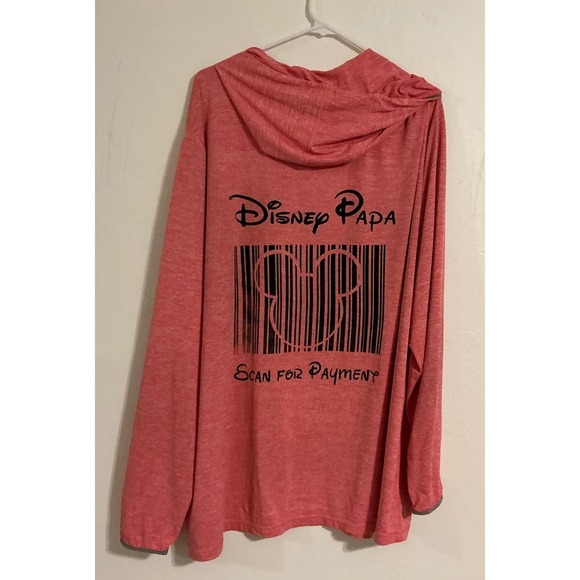 Patagonia Disney Papa Mens Long Sleeve Hooded Shirt Coral Red Size XL - Picture 2 of 4
